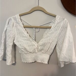 Pull&Bear white crop top